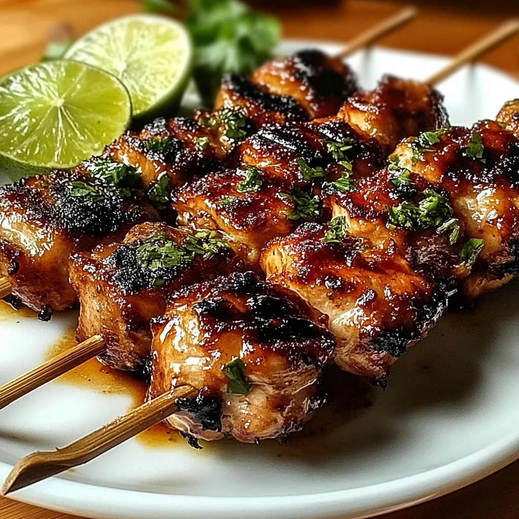 Grilled Thai Coconut Chicken Skewers