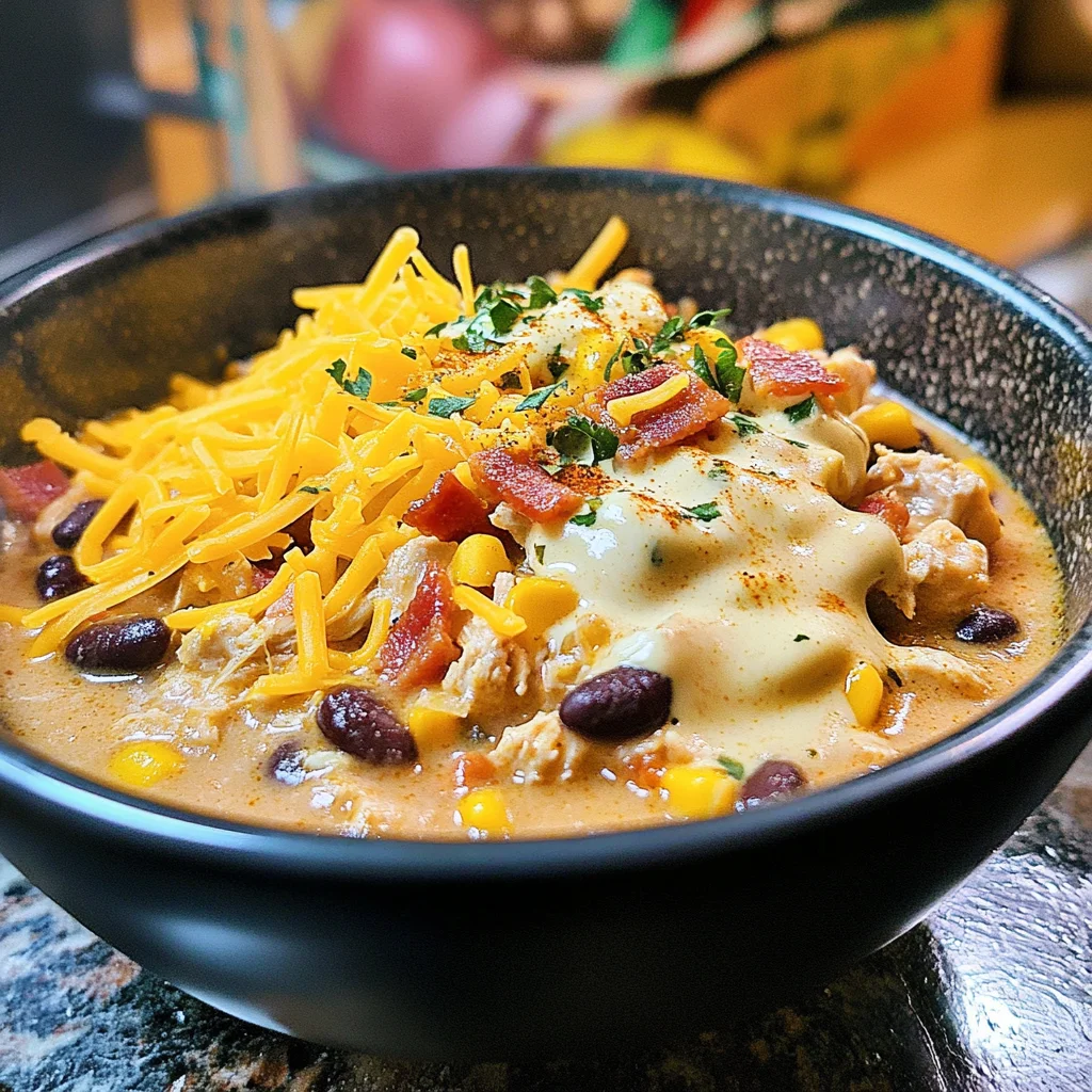 Slow Cooker Cream Cheese Crack Chicken Chili