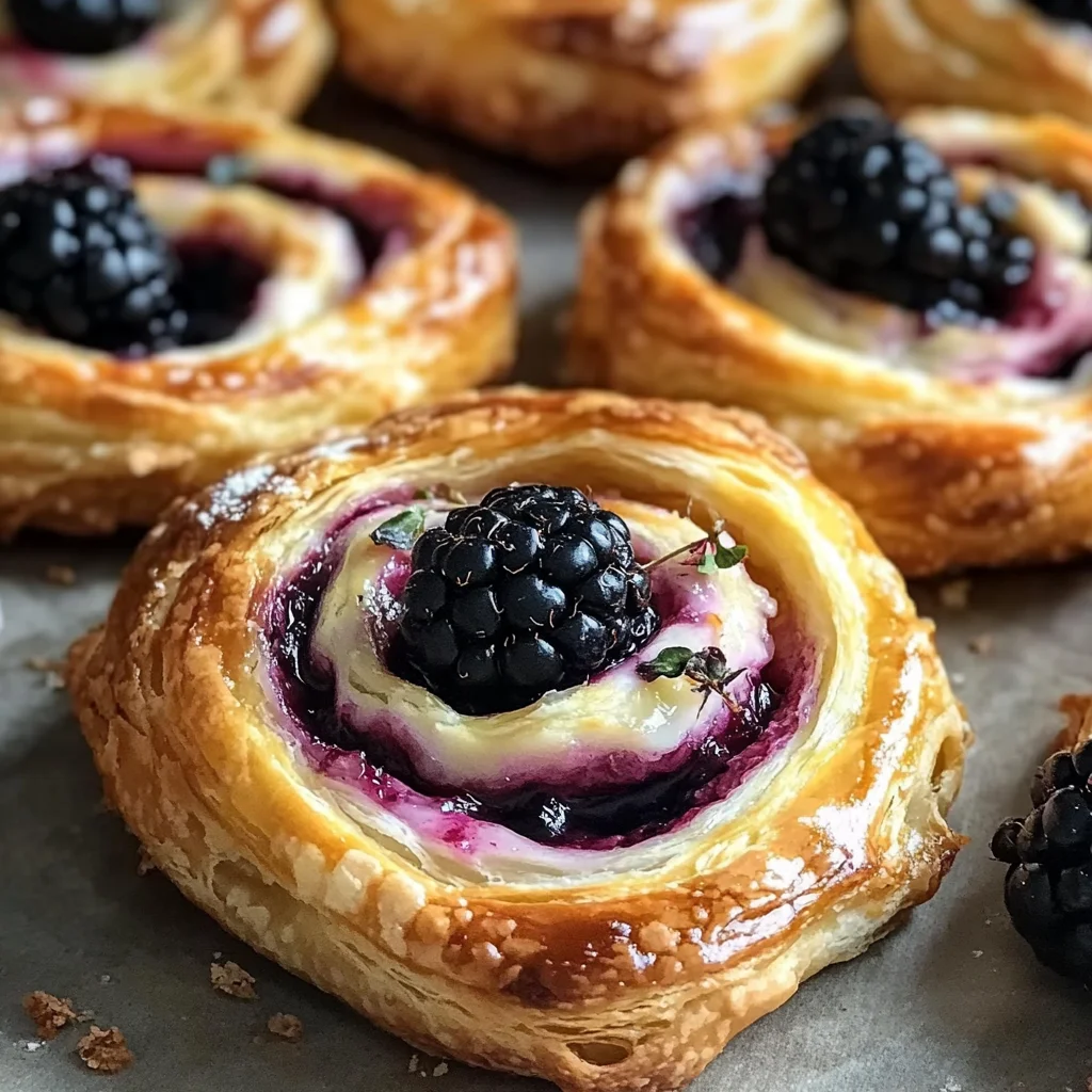 Blackberry Brie Pastry Swirls