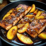 Bourbon Peach Roasted Salmon