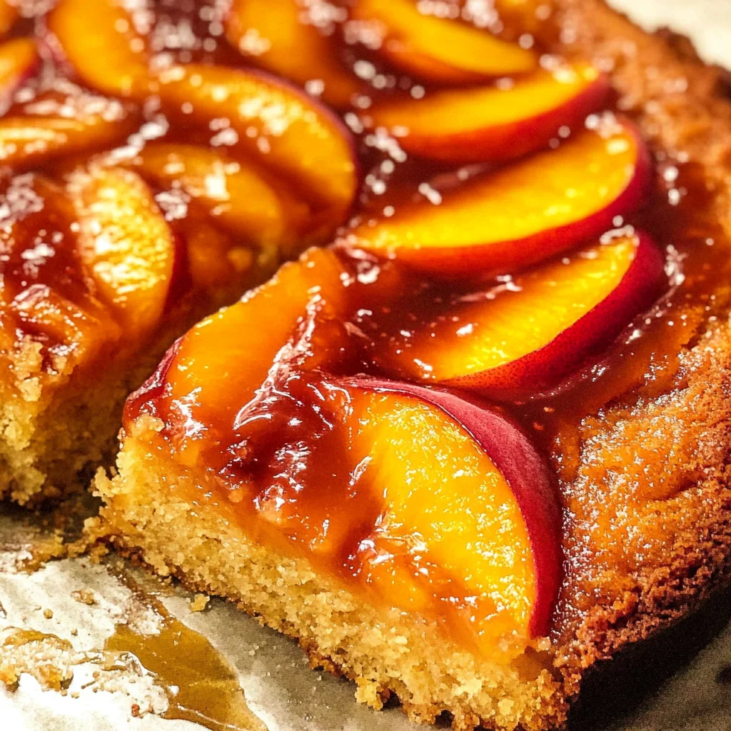 Bourbon Peach Upside-Down Cake