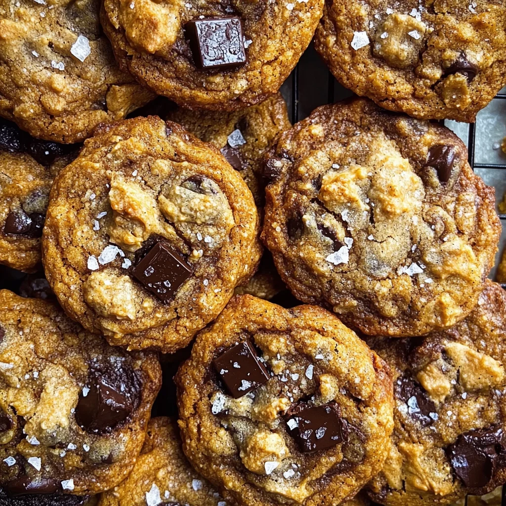 Brown Butter Pumpkin Oatmeal Chocolate Chip Cookies