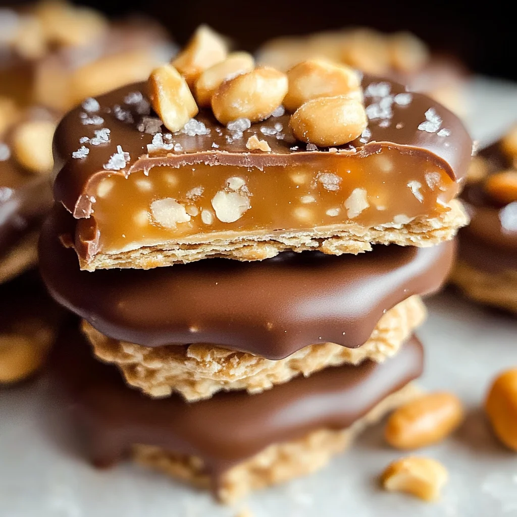 Caramel Peanut Ritz Cracker Treats