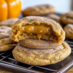 Caramel Stuffed Pumpkin Cookies