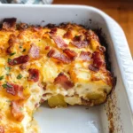 Cheesy bacon potato breakfast casserole