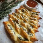 Christmas Tree Spinach & Cheese Breadsticks