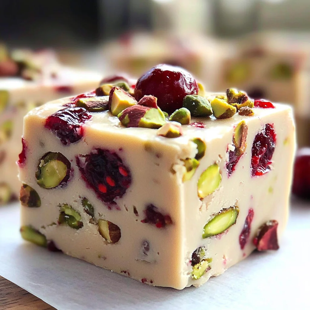 Cranberry Pistachio Fudge
