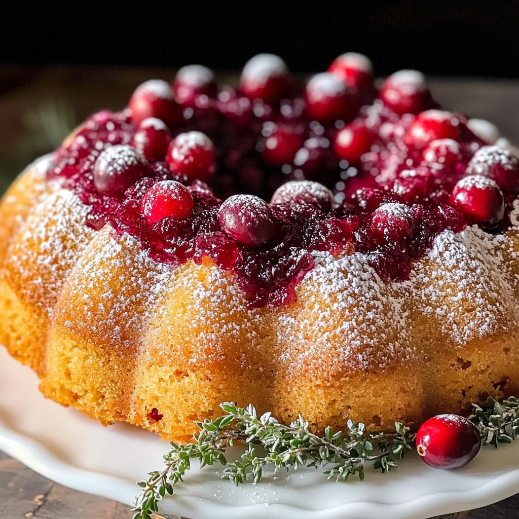 Easy Cranberry Upside Down Bundt Cake Recipe with a Cake Mix