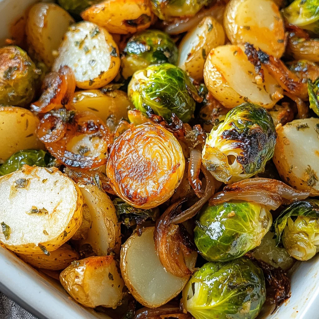 Garlic Brussels Sprouts Potatoes