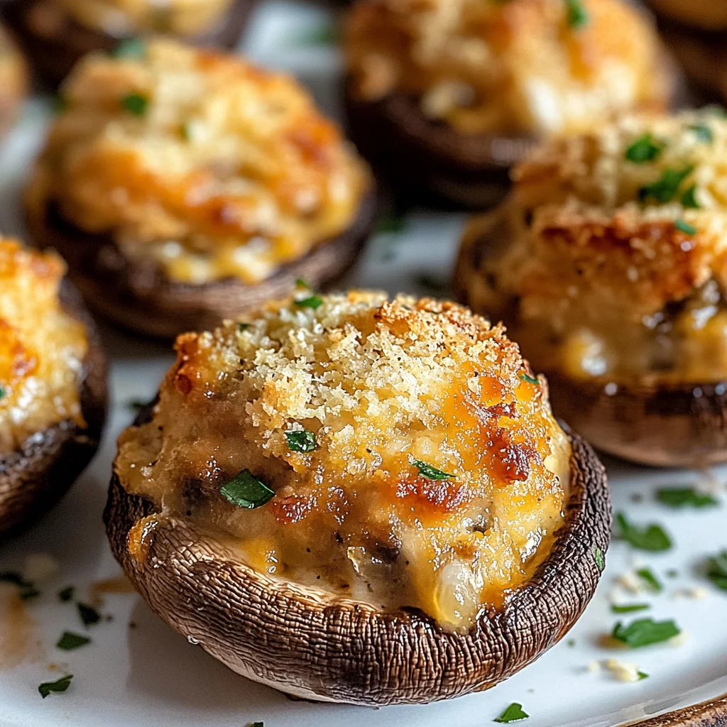 Garlic Parmesan Stuffed Mushrooms