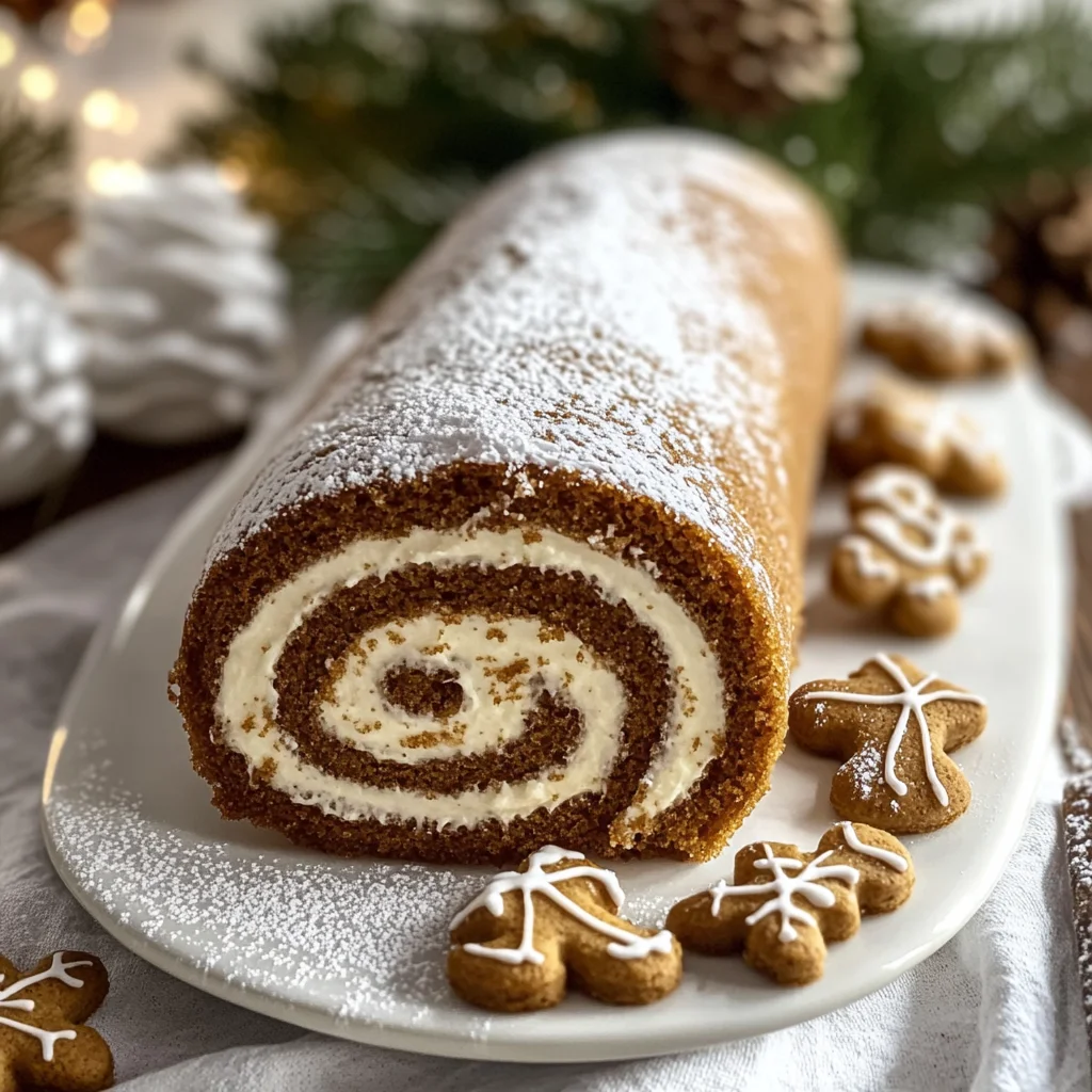 Gingerbread Swiss Cake Roll
