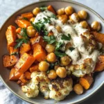 Glow Bowl Recipe: Roasted Veggie, Tahini Yogurt Sauce