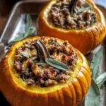 Ground Turkey & Brown Butter Sage Stuffed Pumpkins