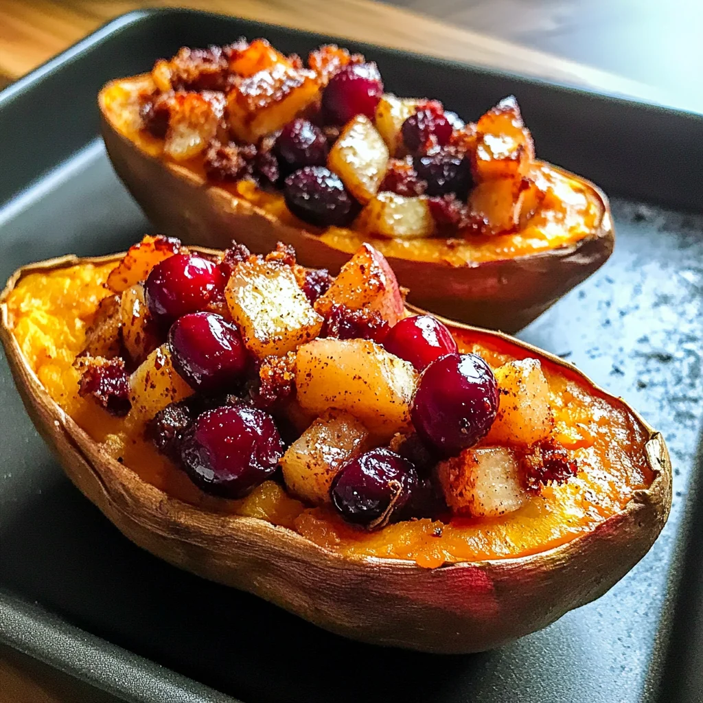 Indulge in Cranberry Apple Twice-Baked Sweet Potatoes This Fall!