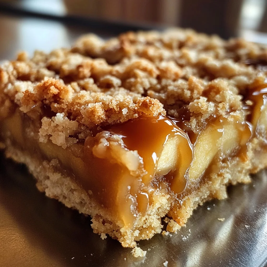 Irresistible Salted Caramel Apple Crumble Bars Recipe