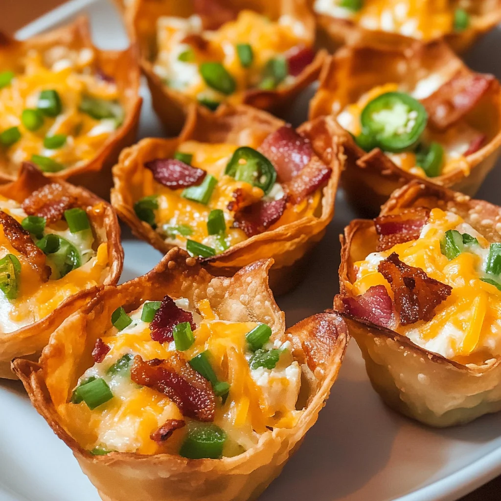 Jalapeno Popper Wonton Cups