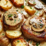 Mushroom Soup Pork Chops with Potatoes