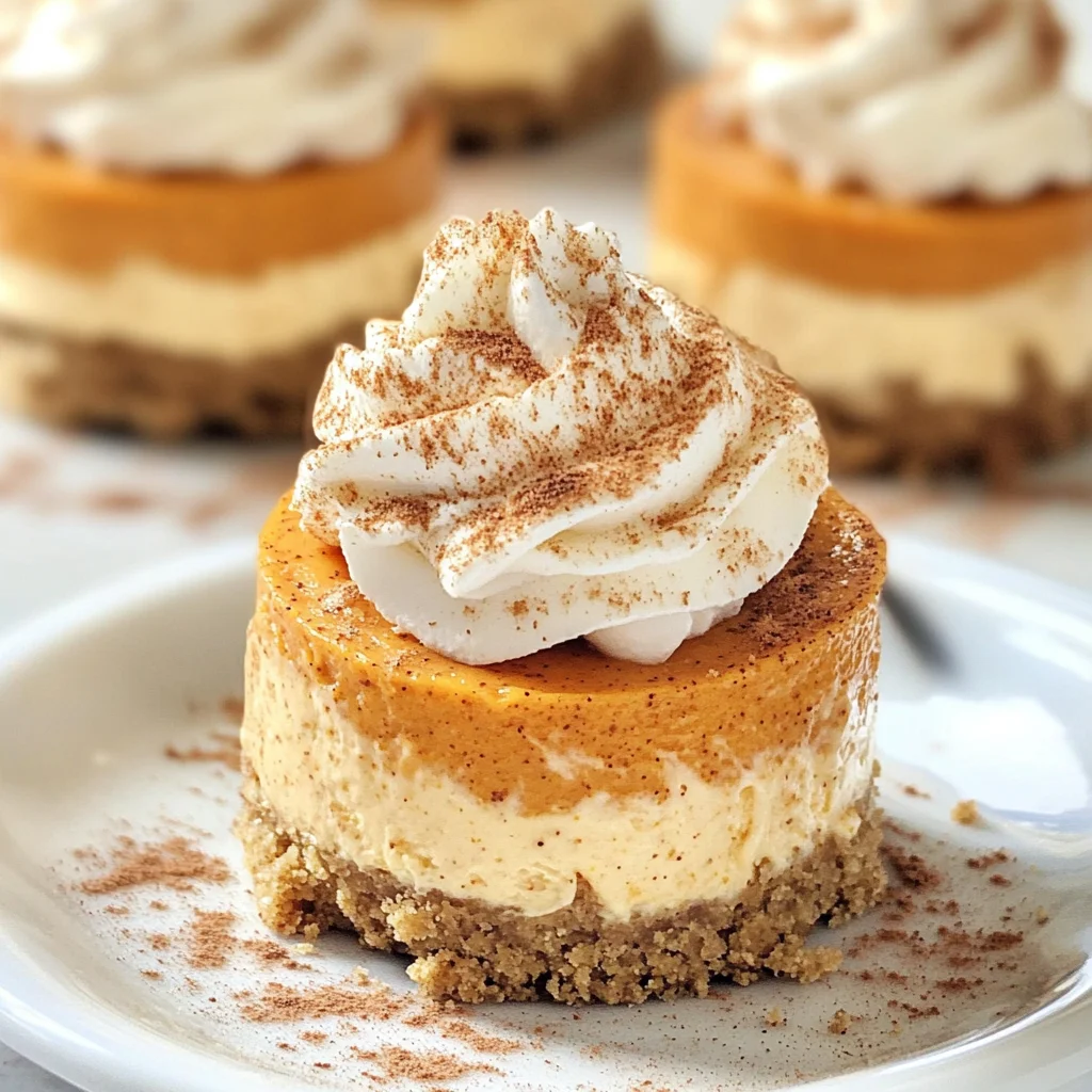 No Bake Pumpkin Mini Cheesecakes