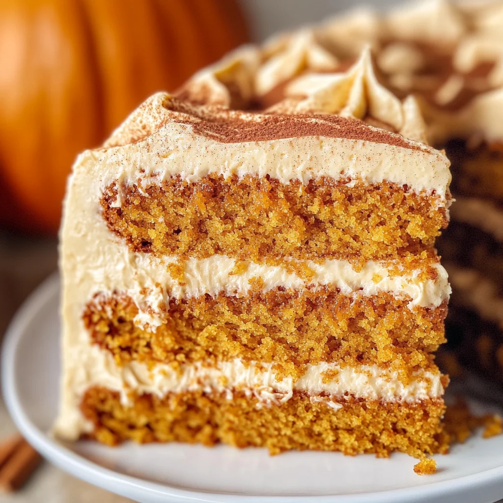 Pumpkin Cake with Cinnamon Cream Cheese Frosting
