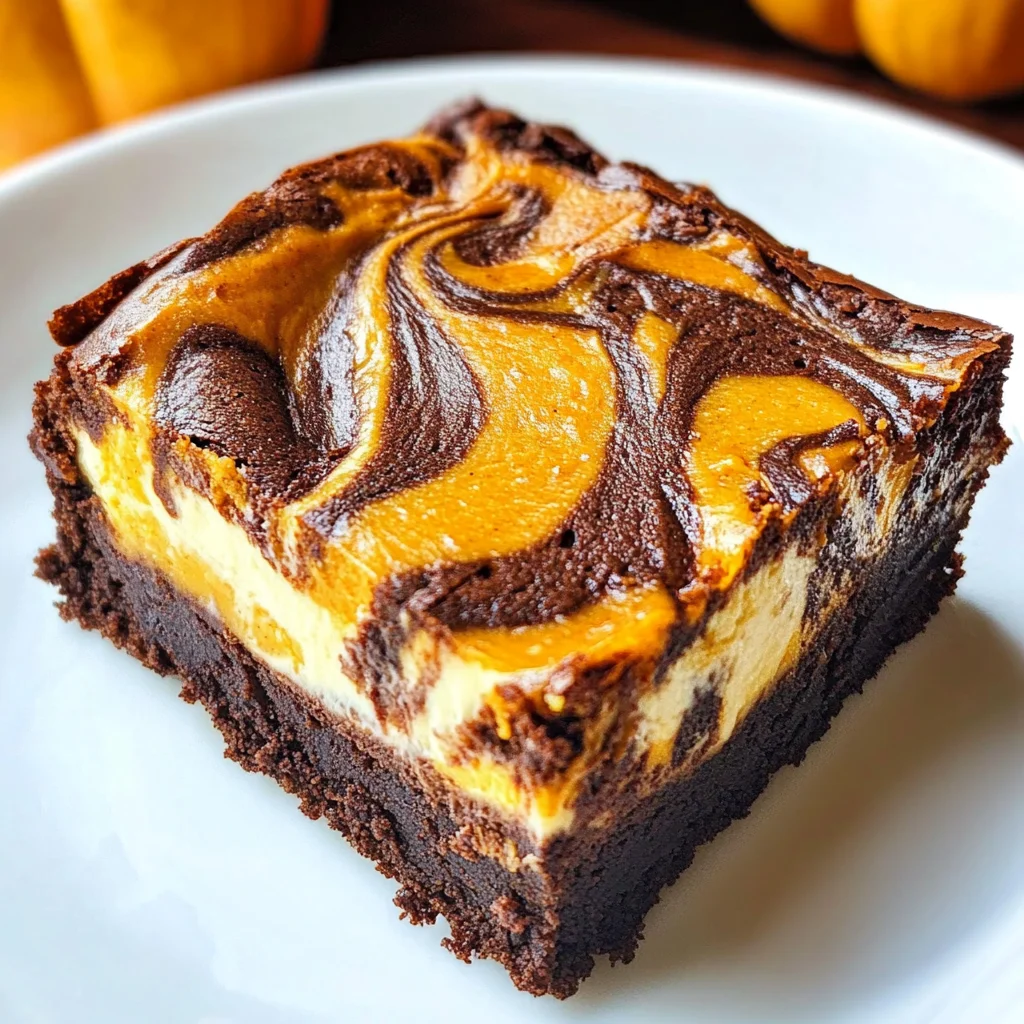 Pumpkin Cheesecake Brownies