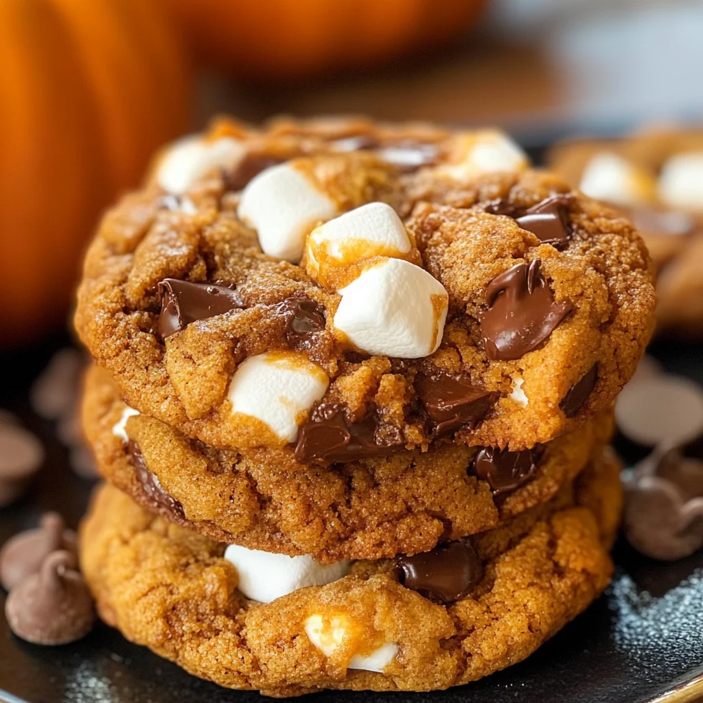 Pumpkin S'mores Cookies