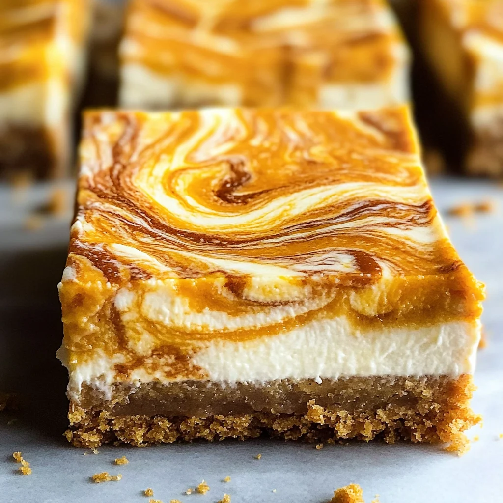 Pumpkin Swirl Cheesecake Bars