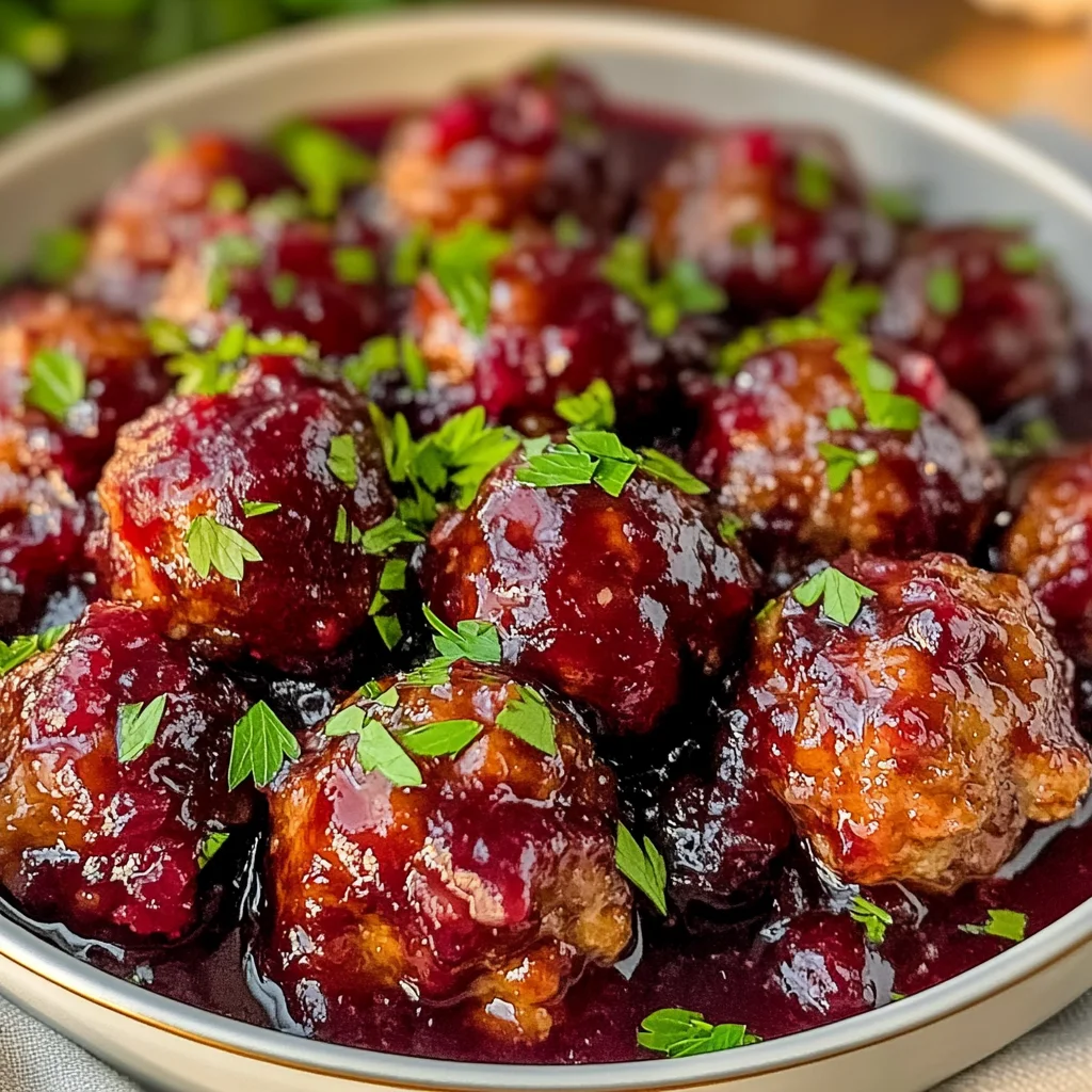 Quick Cranberry Meatballs (Christmas Recipe)