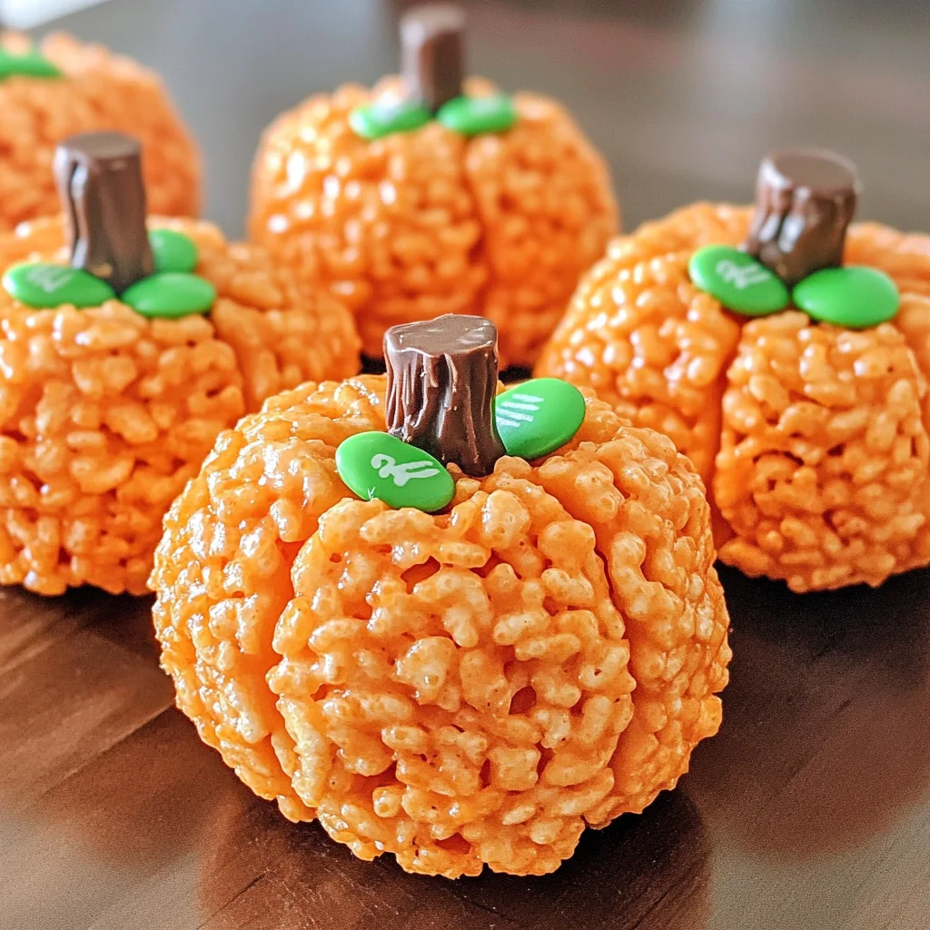Rice Krispie Pumpkins