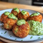 Salmon Balls with Creamy Avocado Sauce