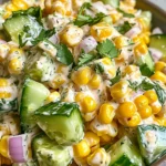 Street Corn Creamy Cucumber Salad