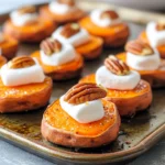 Sweet Potato Bites with Marshmallow and Pecans