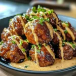 Tender Korean BBQ Meatballs with Spicy Mayo Dip