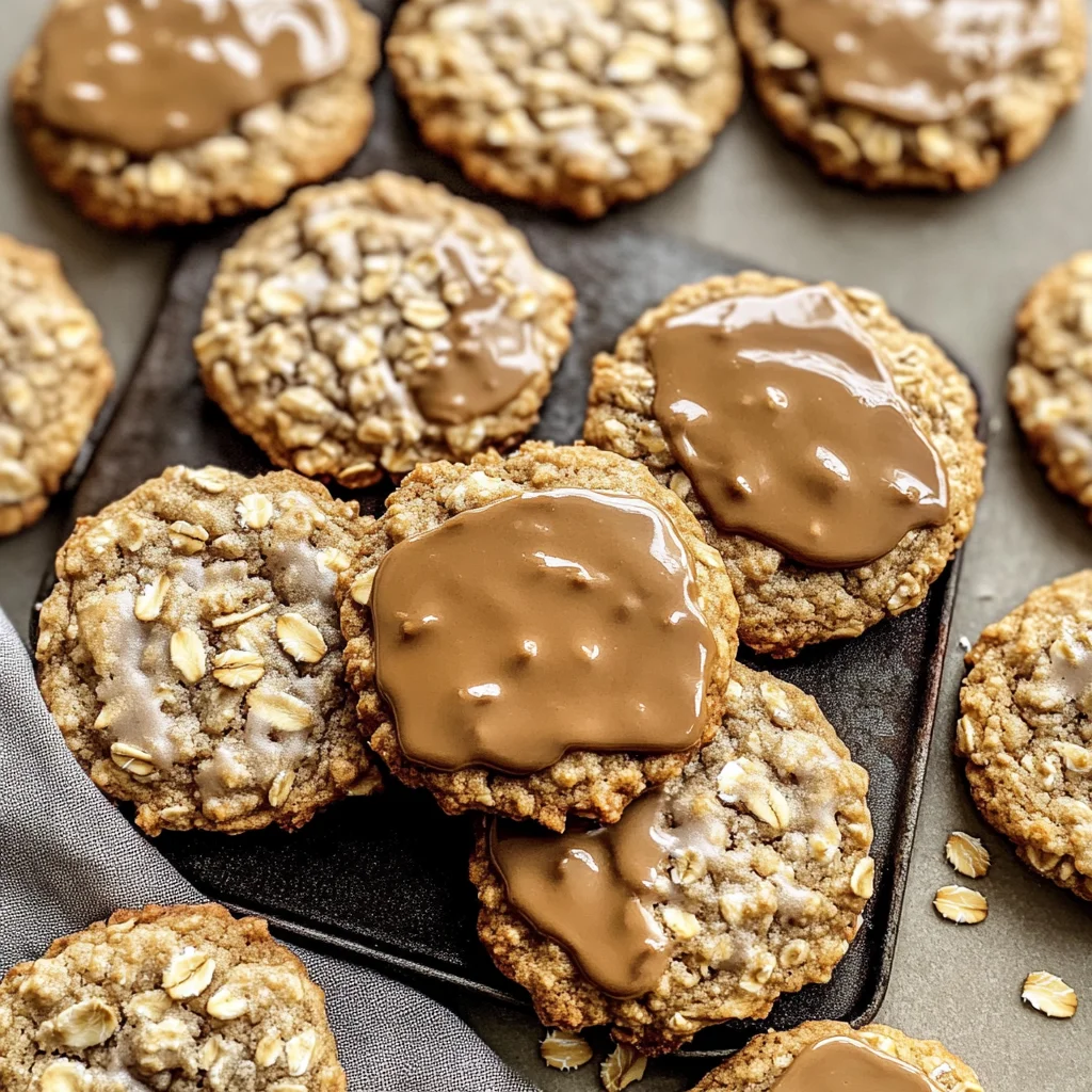 Vanilla Brown Sugar Oatmeal Latte Cookies with Espresso Icing
