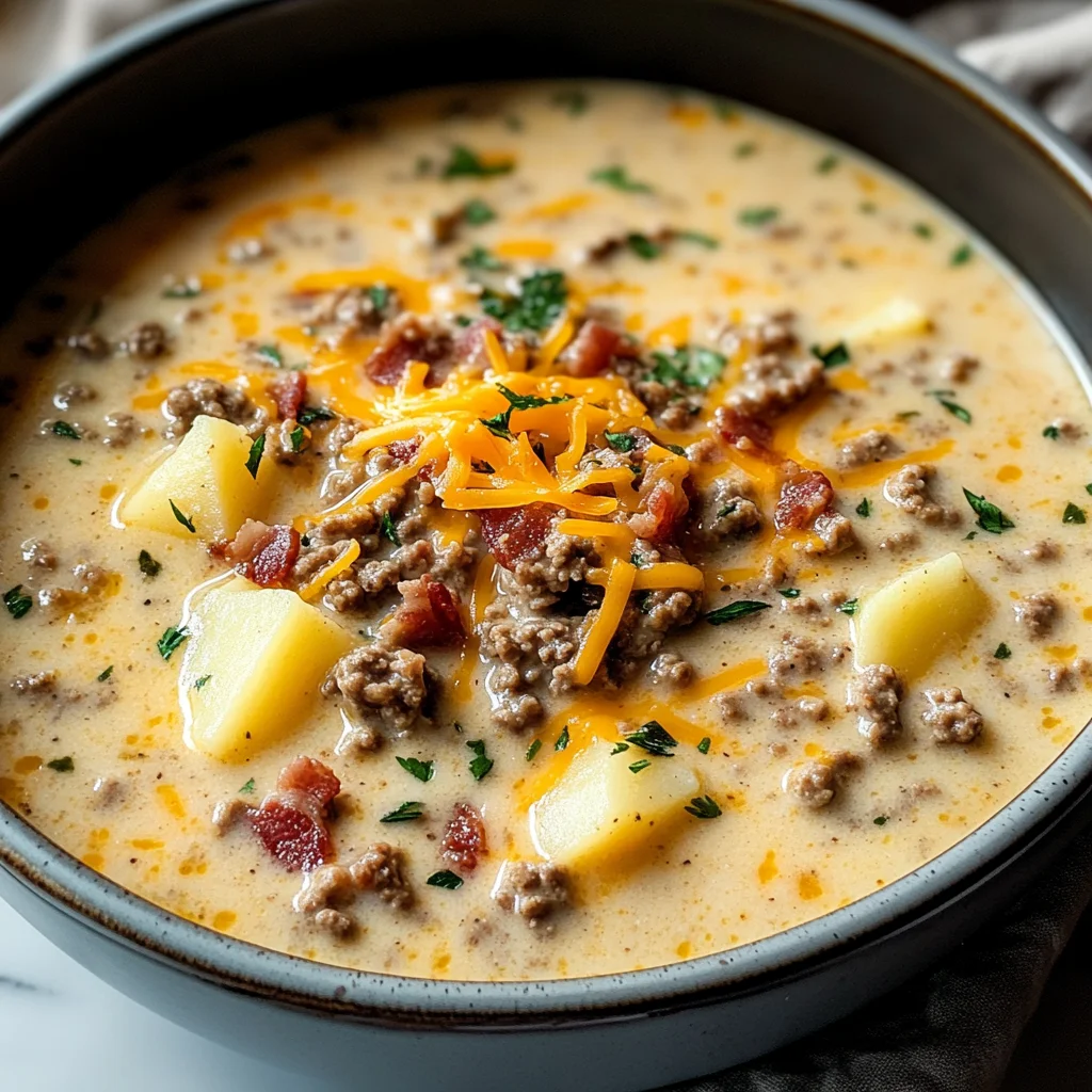 Easy Cheeseburger Soup