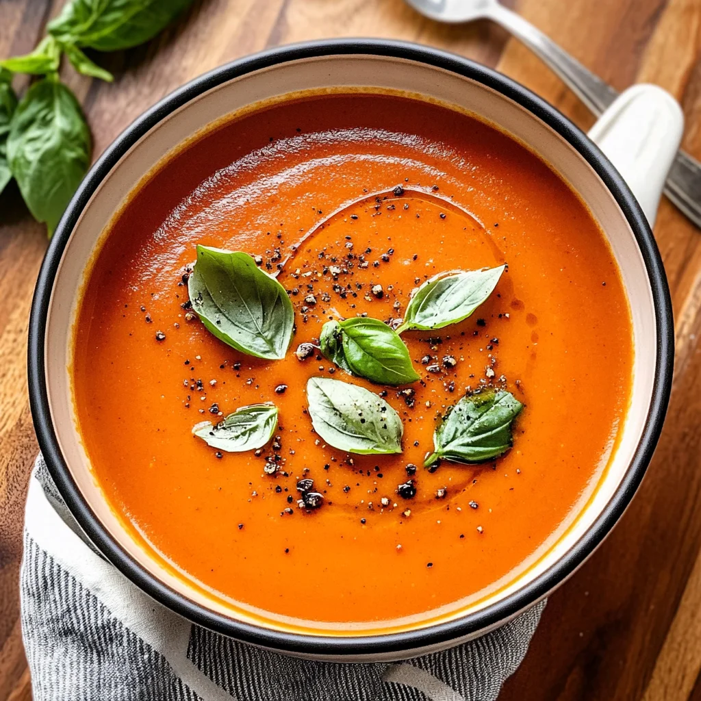 Middle-of-Winter Creamy Tomato Soup (Canned Tomatoes)
