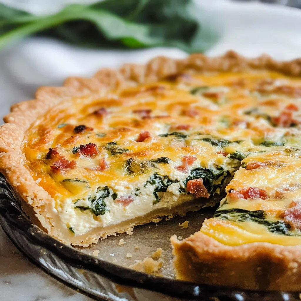 Spinach and Bacon Quiche