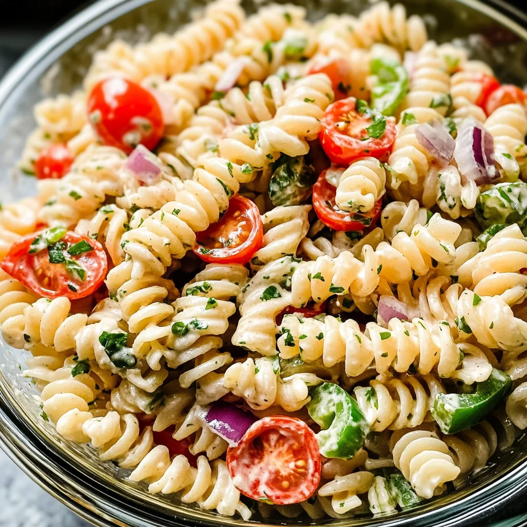 The Best Creamy Pasta Salad